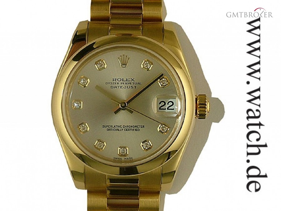 Rolex Datejust Medium 31mm Gelbgold Prsident Armband Dia 178248 107297