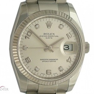 Rolex Oyster Perpetual Date 34mm StahlWeigold Diamond Re 115234 111577