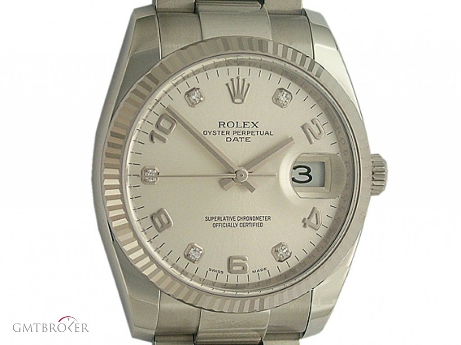 Rolex Oyster Perpetual Date 34mm StahlWeigold Diamond Re 115234 111577
