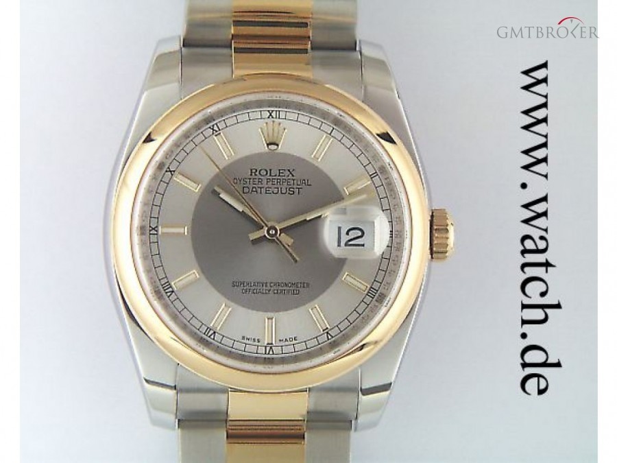 Rolex Datejust 36mm StahlGelbgold Oyster Armband Ref 116 116203 107443