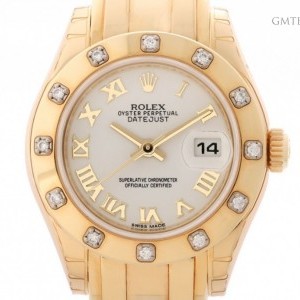 Rolex Datejust Lady Gelbgold Armband Pearlmaster Diamond 80318 259405