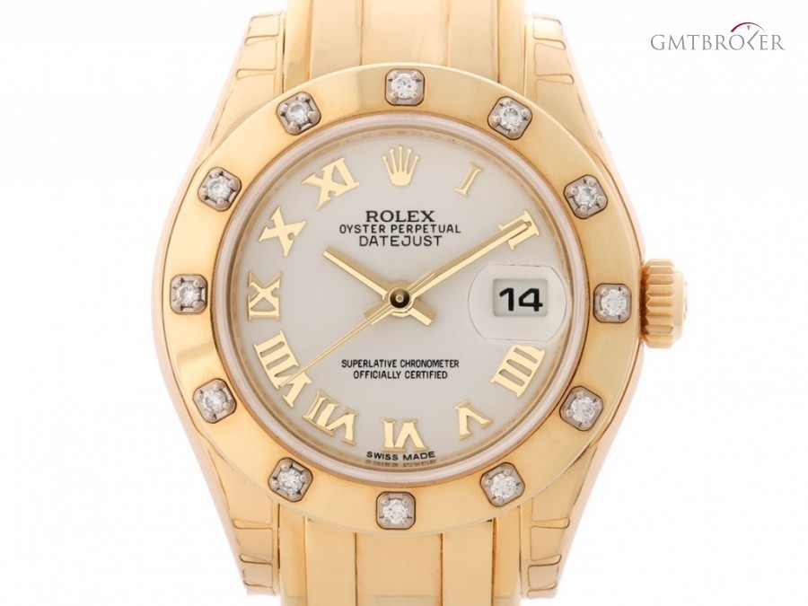 Rolex Datejust Lady Gelbgold Armband Pearlmaster Diamond 80318 259405