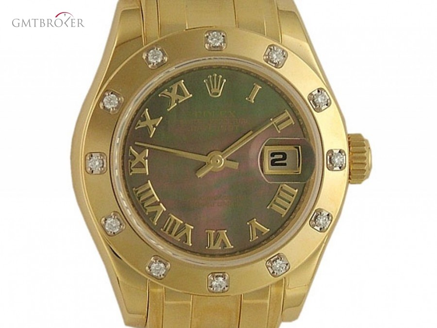Rolex Datejust Lady 29mm Gelbgold Pearlmaster Armband Di 80318 111379