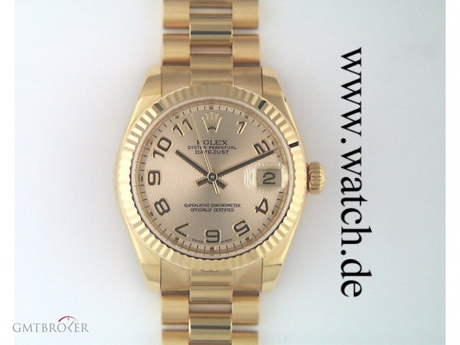 Rolex Datejust Medium 31mm Gelbgold Prsident Armband Ref 17827883168 107273