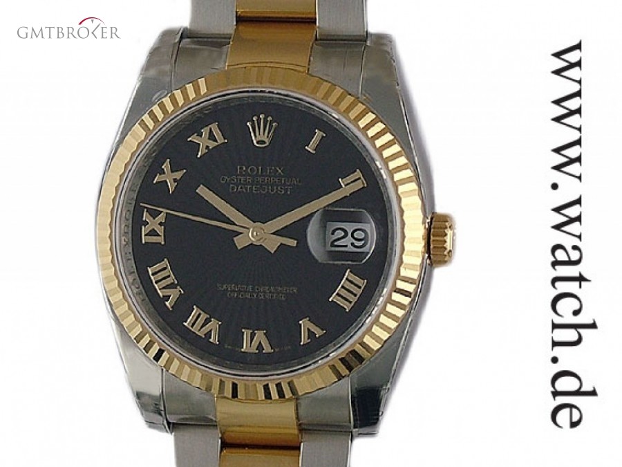 Rolex Datejust 36mm StahlGelbgold Oyster Armband Ref 116 116233 107387