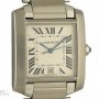 Cartier Tank Francaise GM groes Modell Stahl Automatik 32x