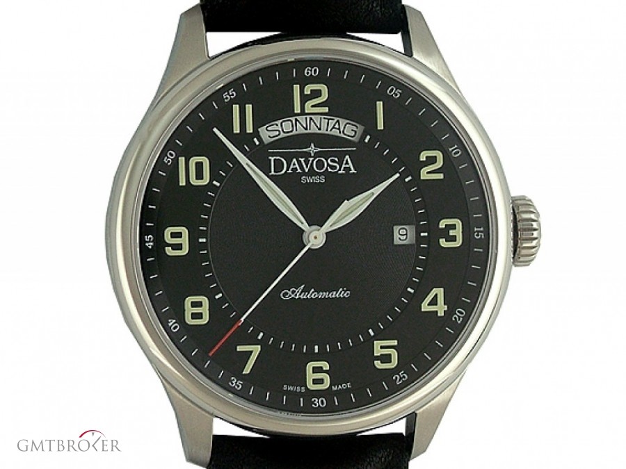 Davosa Pares Classic Day Date Stahl Automatik 44mm UVP 59 16148356 117671