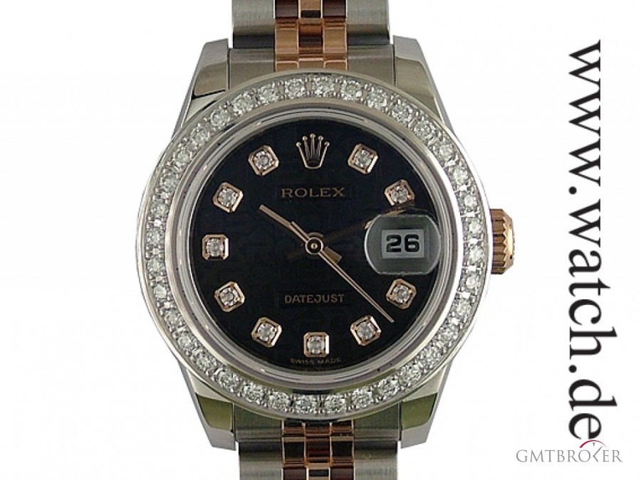 Rolex Datejust Lady 26mm StahlRosgold Jubil Armband Diam 179171 108545