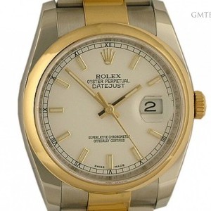 Rolex Datejust 36mm StahlGelbgold Oyster Armband Ref 116 116203 113021