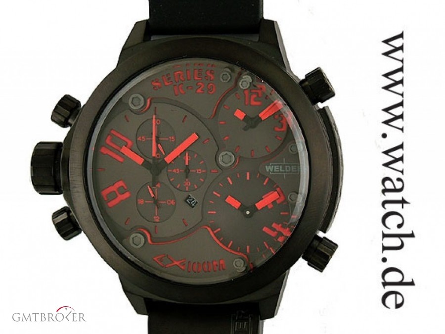 Franck Muller Watch San Marino K29 3 Times Crono Date Black  Red 8002 106073