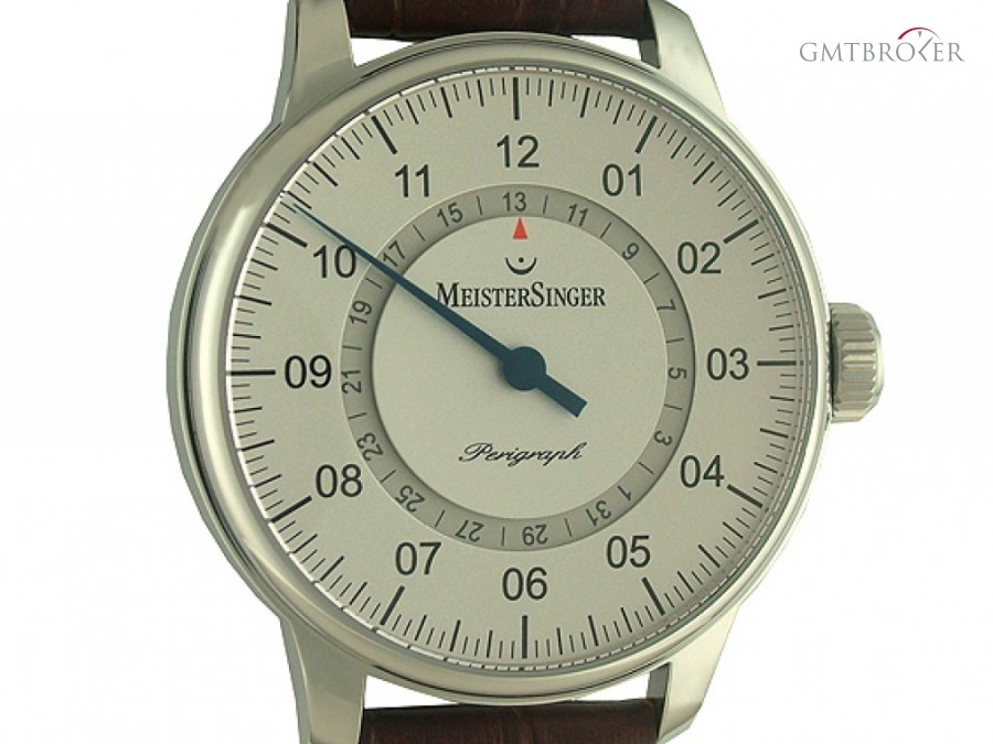 Meistersinger Perigraph Einzeigeruhr Datum  Stahl Automatik 43mm AM1001 118169