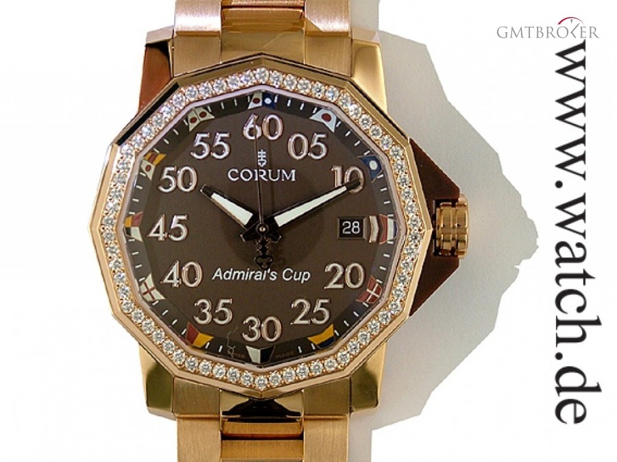 Corum Admirals Cup Competition 18kt Rosgold Diamond 40mm 082.963.85/V700AG12 107239