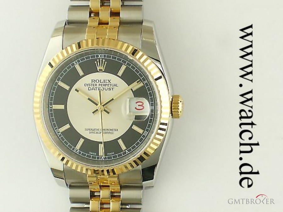 Rolex Datejust 36mm StahlGelbgold Jubil Armband Ref 1162 116233 107379