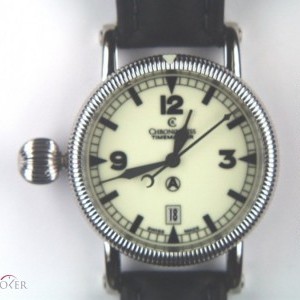 Chronoswiss Timemaster Krone links Superluminova Stahl Automat 2833LLE 103847