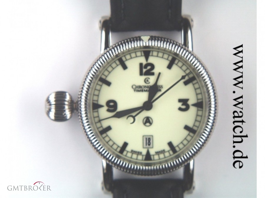 Chronoswiss Timemaster Krone links Superluminova Stahl Automat 2833LLE 103847