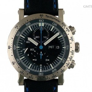 Temption Classic Chronograph Day Date Black Blue 43mm Neu nessuna 117149