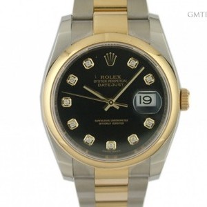 Rolex Datejust 36mm StahlGelbgold Oyster Armband Diamond 116203 113813