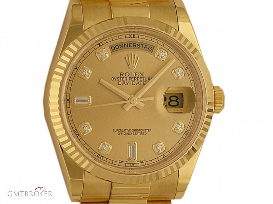 Rolex Day Date 36mm Gelbgold Prsident Armband Diamond Re 118238 111915