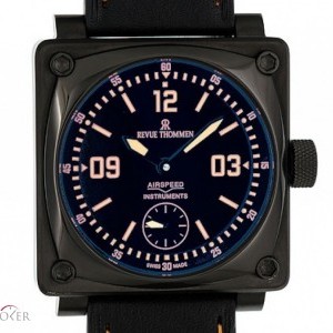 Revue Thommen Airspeed 10 Instrument Stahl Handaufzug PVD 44x44m 16700.3537 123727