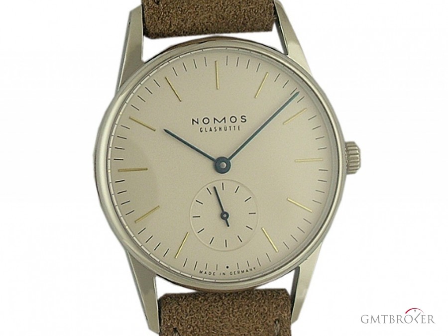 Nomos Glashtte Orion Stahl Handaufzug Glasboden 33mm UVP nessuna 114403