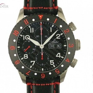 Hacher Atlantis Red Chronograph GMT Day Date Stahl Automa 6323 108293