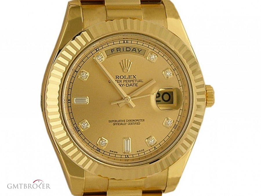 Rolex Day Date ll 41mm Gelbgold Prsident Armband Diamond 218238 113385