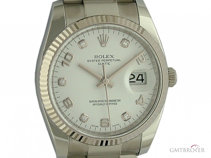 Rolex Oyster Perpetual Date 34mm StahlWeigold Diamond Re 115234 112167