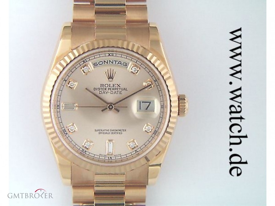 Rolex Day Date 36mm RosgoldEverose Prsident Armband Diam 118235 107601