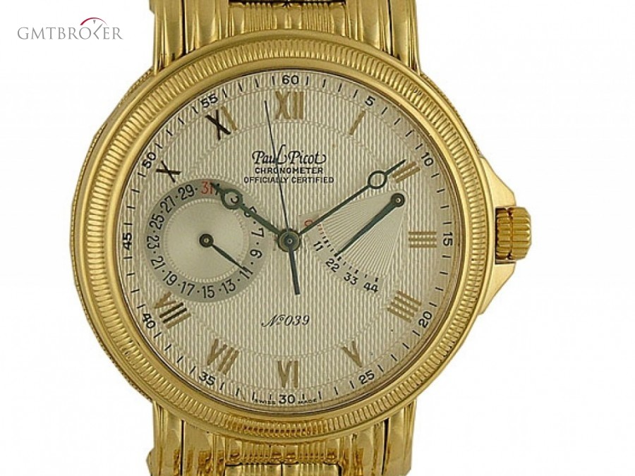Paul Gerber Picot Atelier 1200 Chronometer Gangreserve Gelbgol 90/B 112707